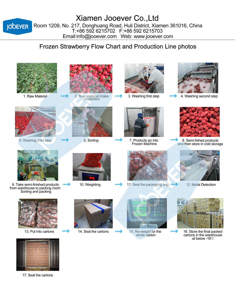 Flow Chart of IQF Strawberry