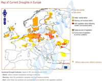 European vegetable crops affected by extreme weather condition